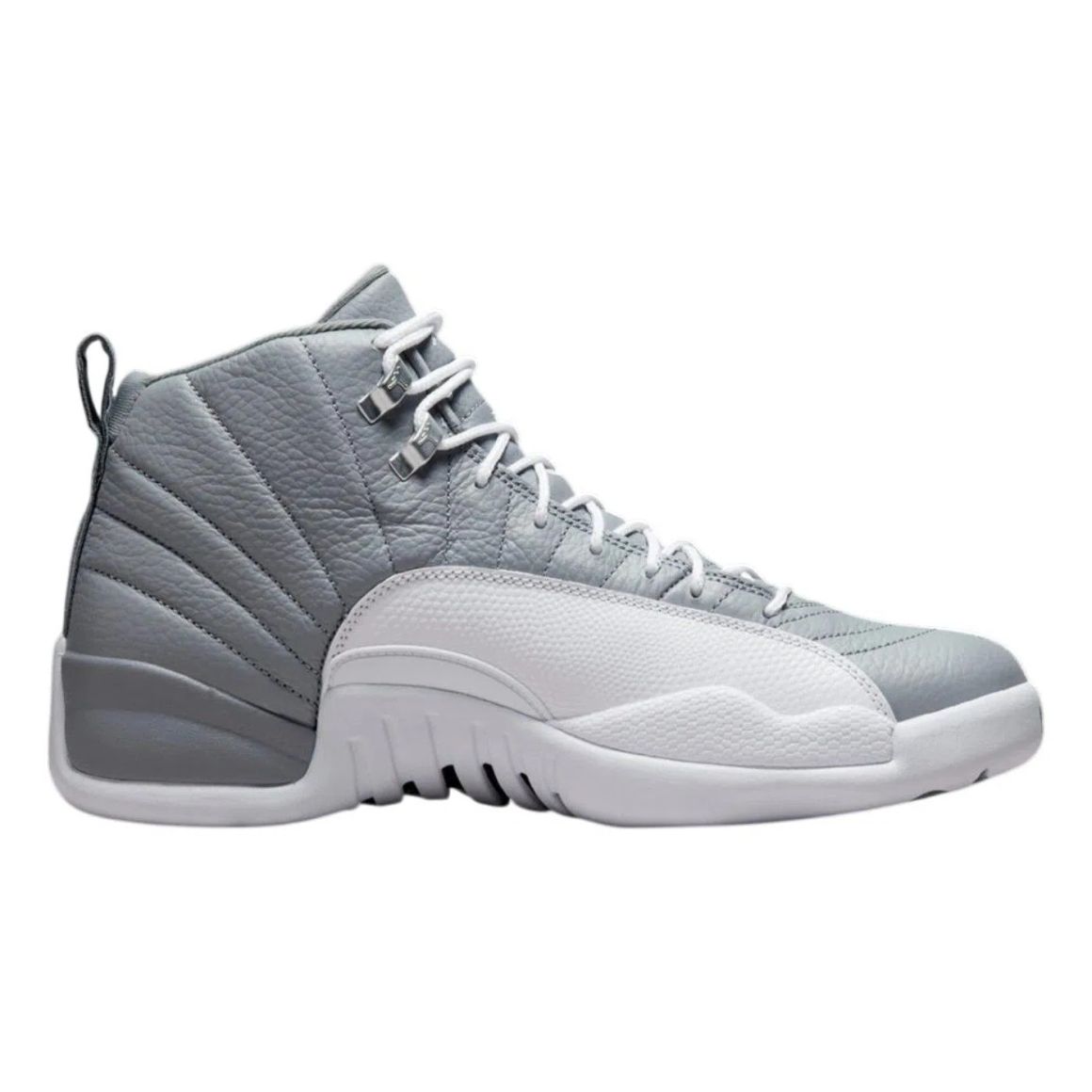Air Jordan 12 Retro Stealth Mid Top Basketball Sneakers - Stealth / White / Cool Grey
