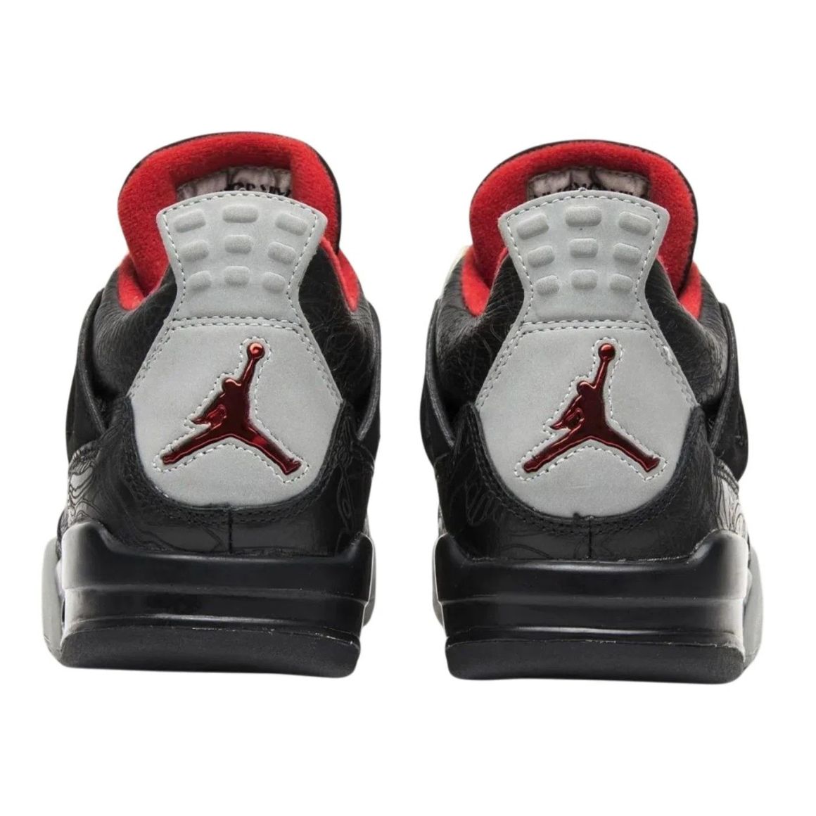 Air Jordan 4 Laser Basketball Sneakers - Black/Multi-Color