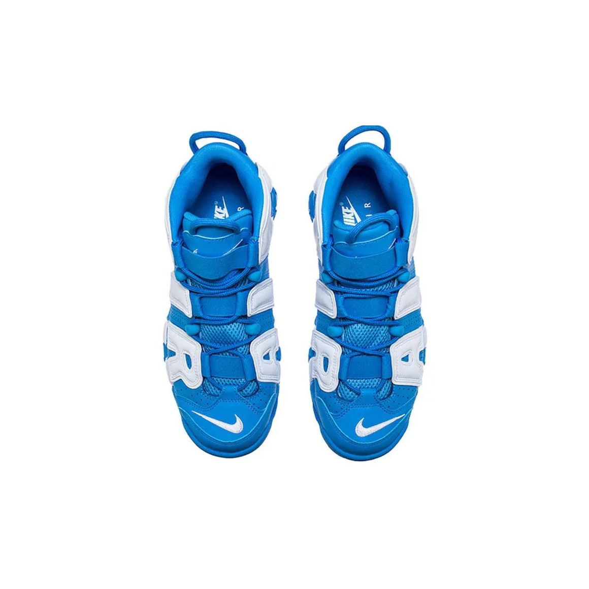Air More Uptempo University Blue Mid Top Streetwear Basketball Sneakers - White/Blue