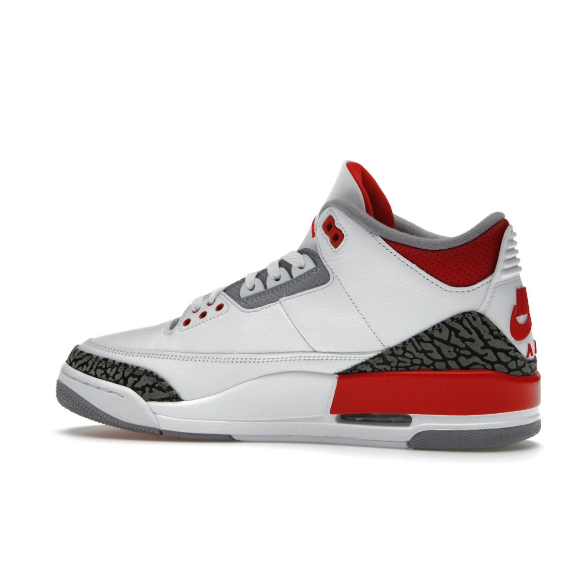 Jordan 3 Fire Red - Classic Retro Basketball Sneakers - White / Fire Red / Black