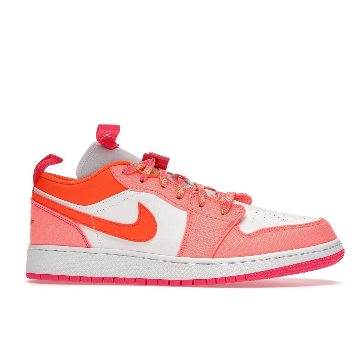 Jordan 1 Low Utility GS White Orange Pink DJ0530-801 Sneakers