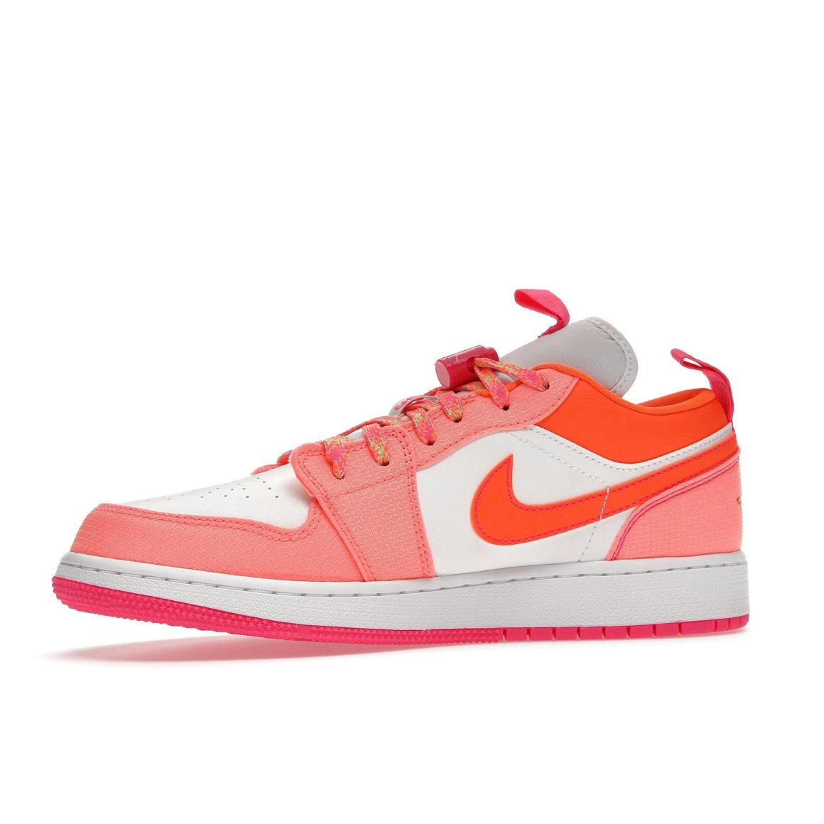 Jordan 1 Low Utility GS White Orange Pink DJ0530-801 Sneakers
