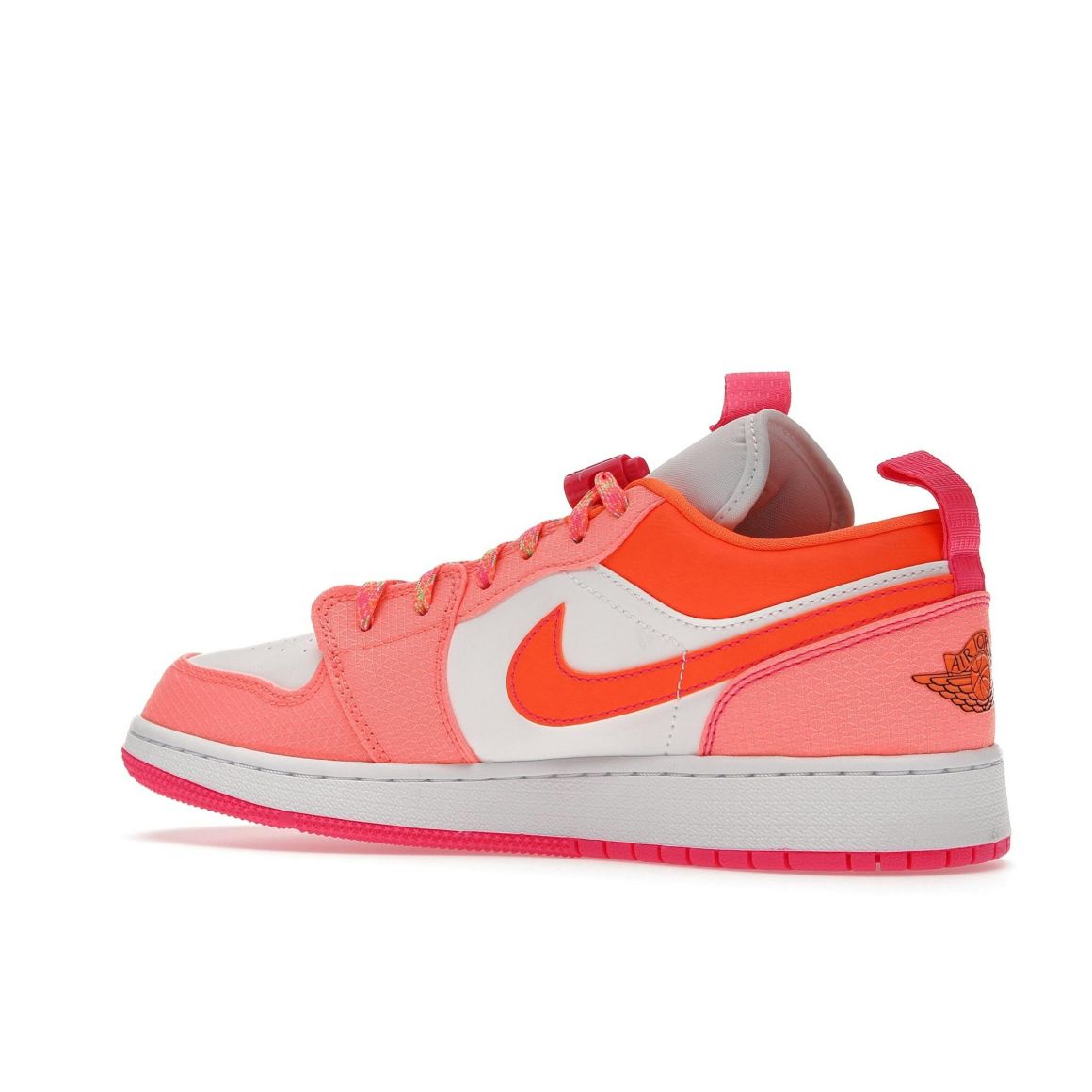 Jordan 1 Low Utility GS White Orange Pink DJ0530-801 Sneakers