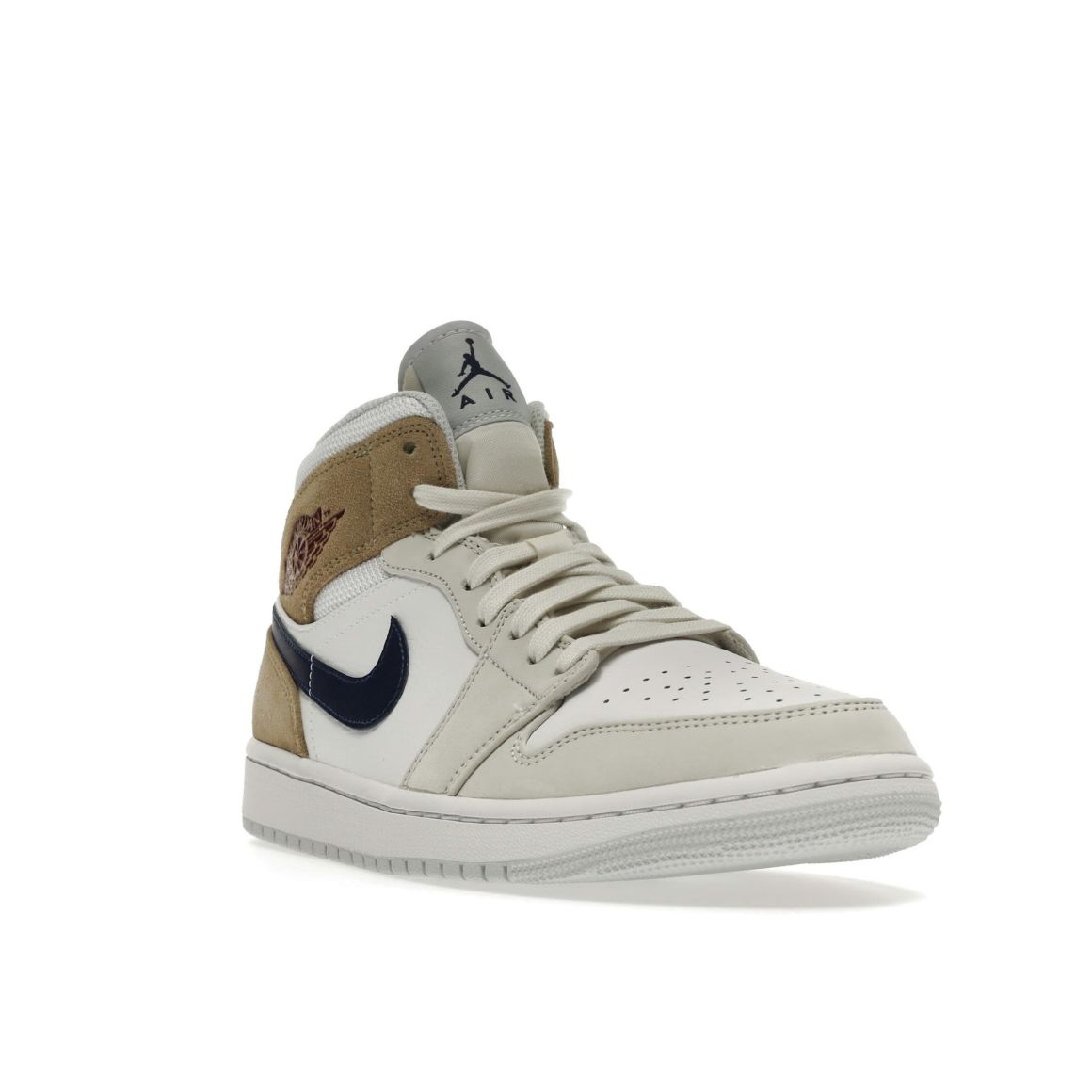 Jordan 1 Mid Tan Suede DO6726-100 White Team Red