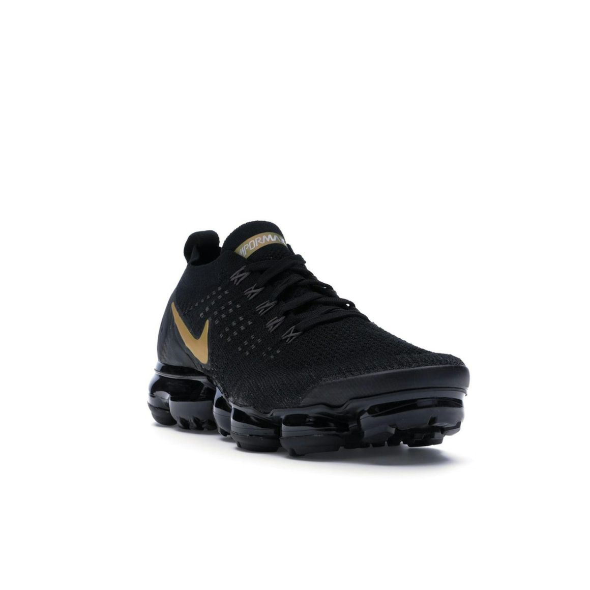 Air VaporMax 2 Black Metallic Gold Women’s Running Shoes 942843-012