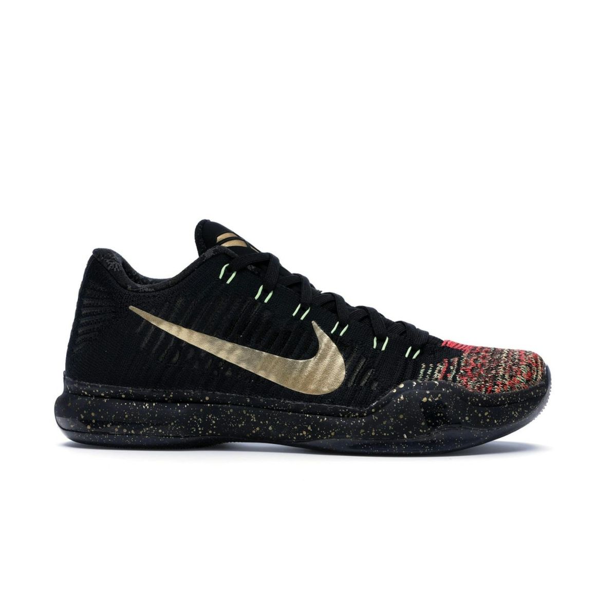 Kobe 10 Elite Christmas Black Gold Basketball Shoes 802560-076