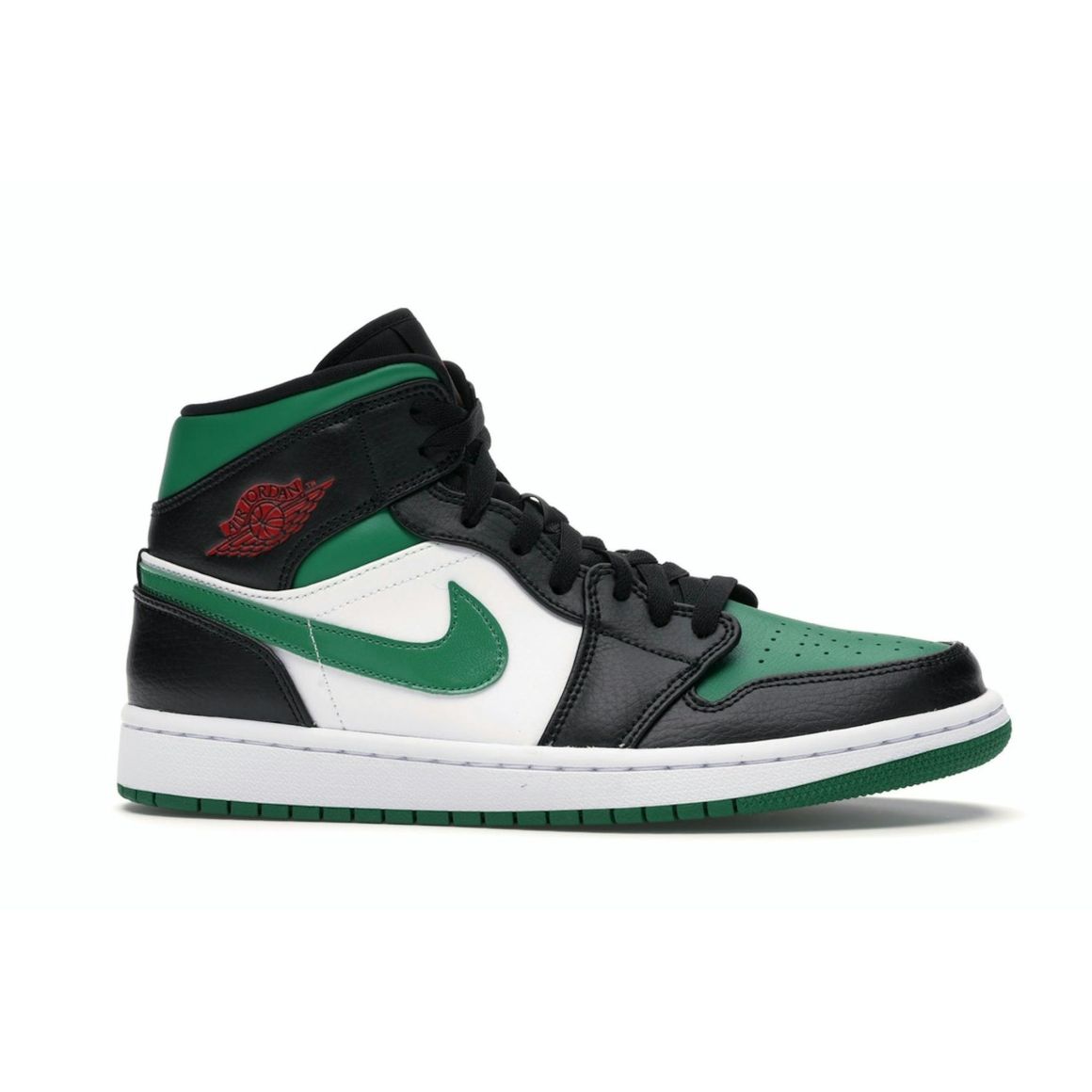 Jordan 1 Mid Green Toe Black Gym Red White Pine Green 554724-067