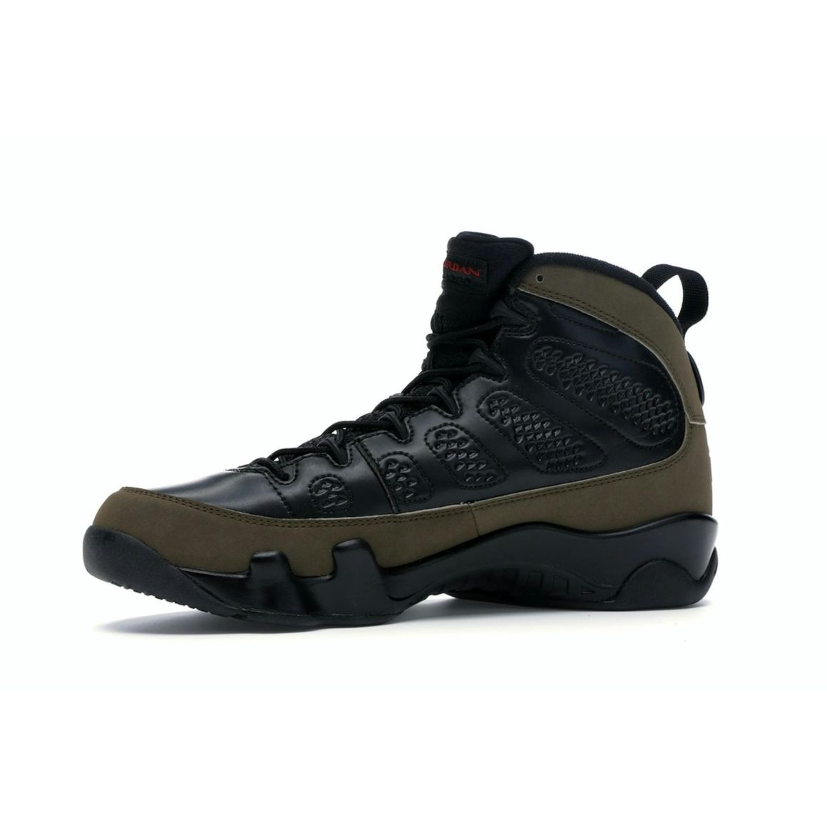 Jordan 9 Retro Olive 2012 Black Light Olive Varsity Red 302370-020
