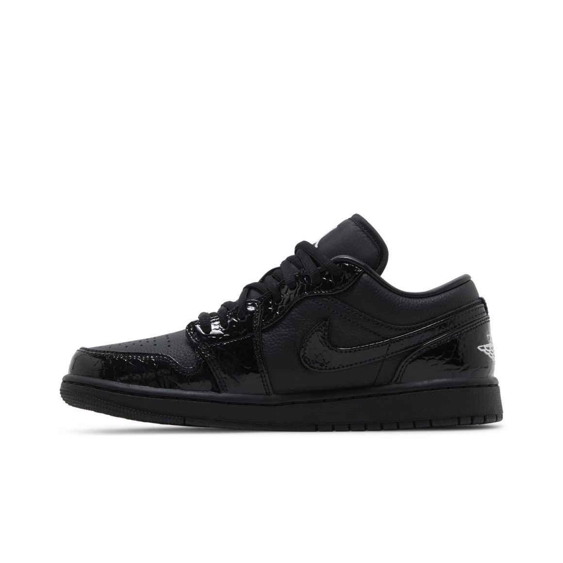 Jordan 1 Low SE Women’s Patent Elephant Black Sneakers – HJ7743-010