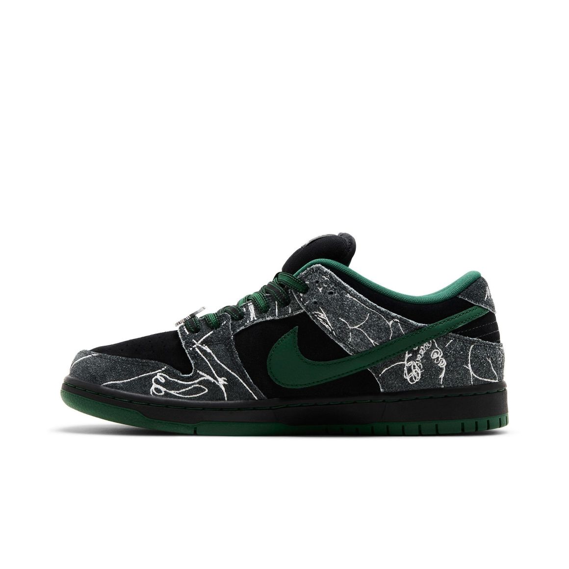 SB Dunk Low There Skateboards – Black/Gorge Green/Summit White – HF7743-001