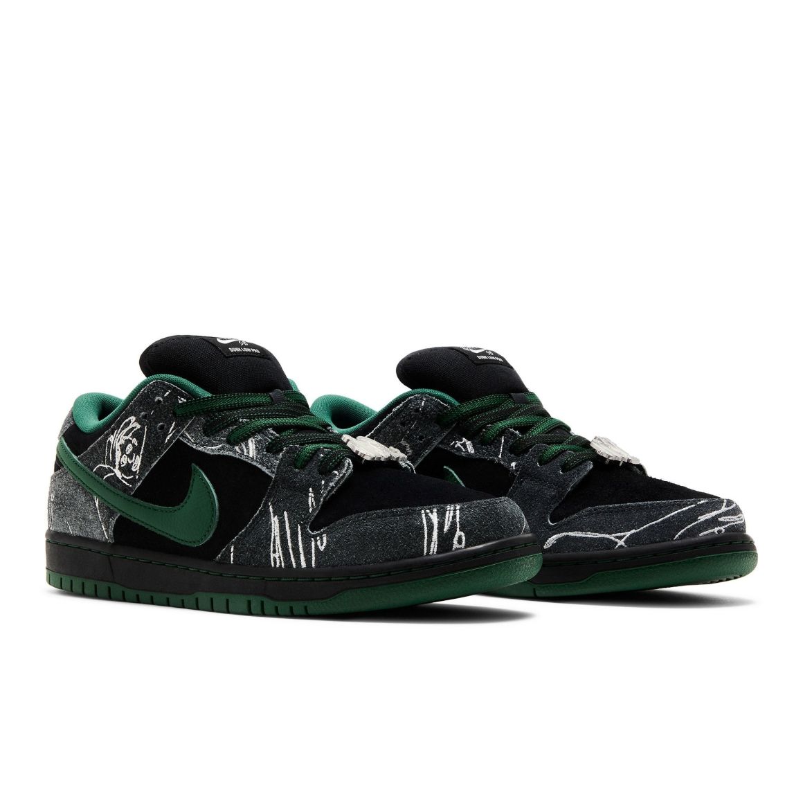 SB Dunk Low There Skateboards – Black/Gorge Green/Summit White – HF7743-001