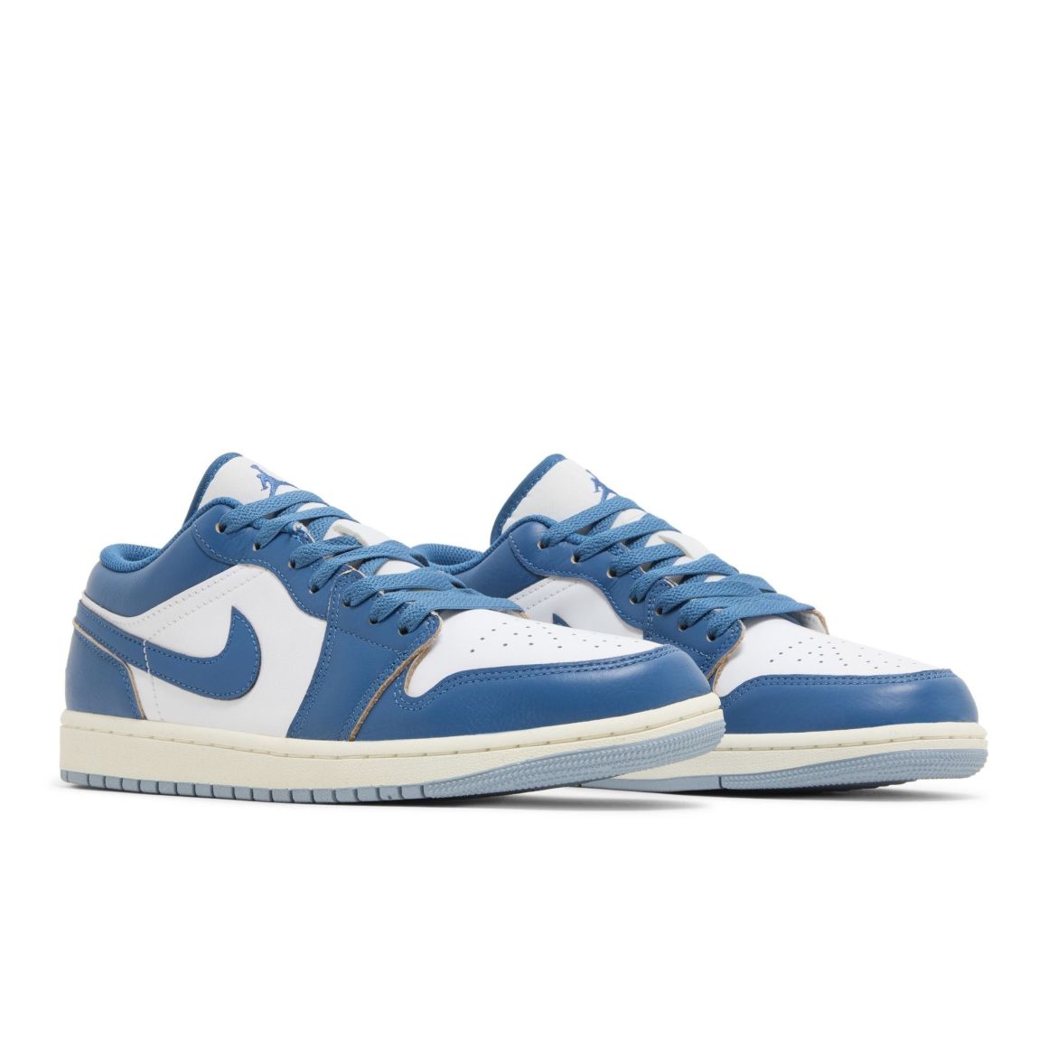 Jordan 1 Low Industrial Blue Sneakers – FN5214-141 – White/Sail/Industrial Blue