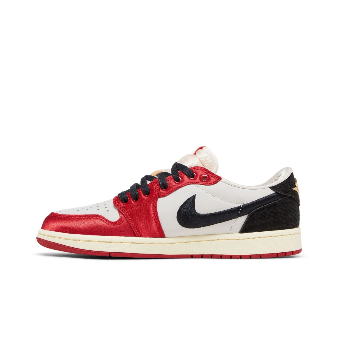 Air Jordan 1 Retro Low OG Trophy Room Rookie Card Away – FN0432-100 – Sail/Black/Varsity Red/Muslin