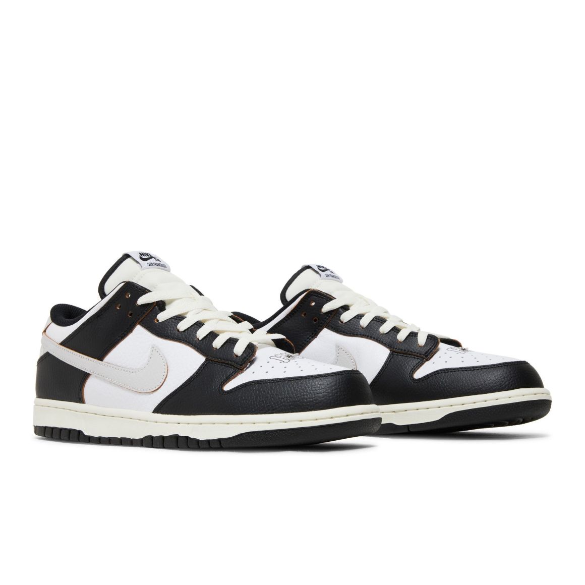 SB Dunk Low HUF San Francisco Sneakers – FD8775-001 – Black/White/Orange