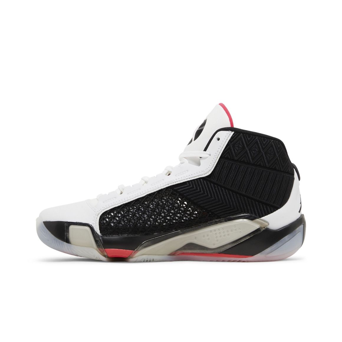 Jordan 38 Fundamentals (Clear Sole) Sneakers – DZ3356-106 – White/Black/Siren Red