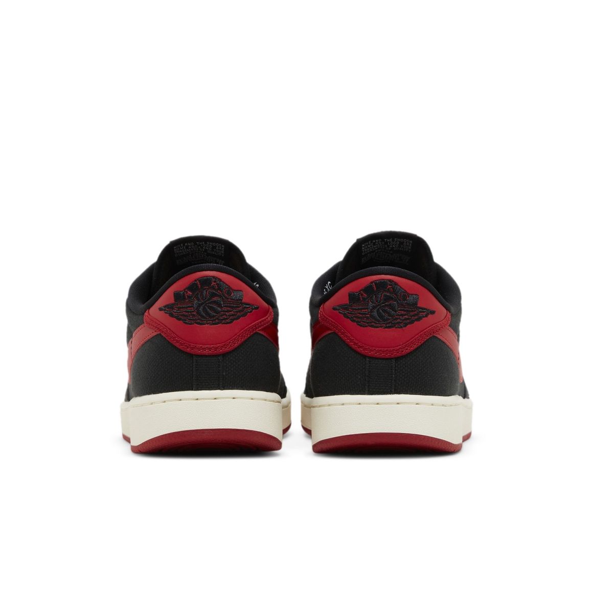 Jordan 1 Retro AJKO Low Bred Sneakers – DX4981-006 – Black/Varsity Red/White – Canvas