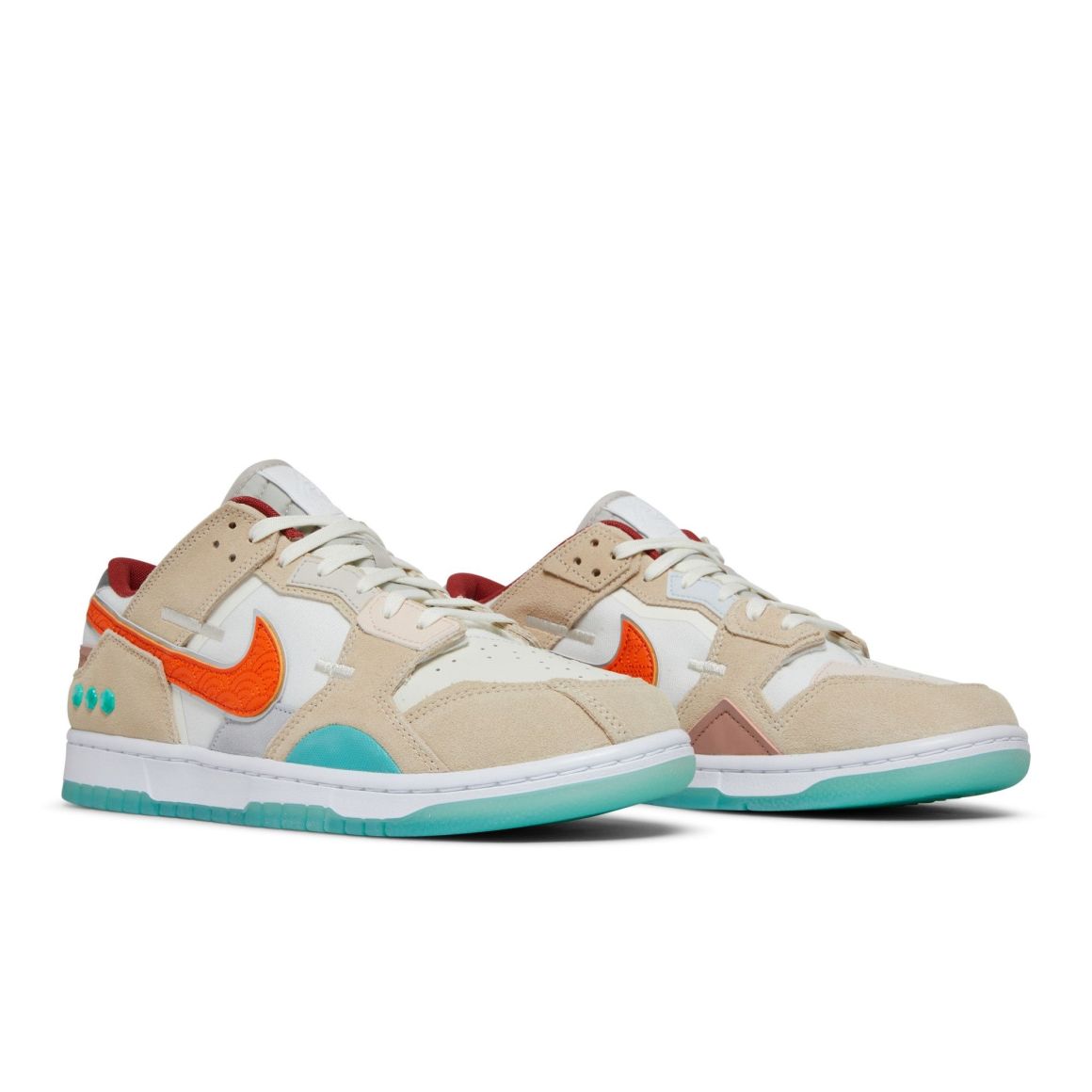 Dunk Low Scrap Shapeless, Formless, Limitless – DQ4975-181 – Khaki/White/Orange/Jade