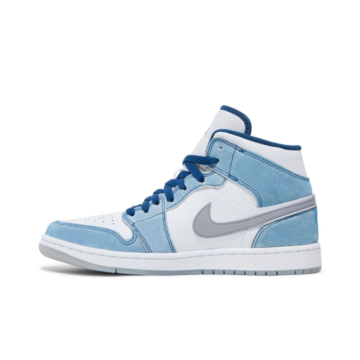 Air Jordan 1 Mid French Blue Fire Red Sneakers – DN3706-401