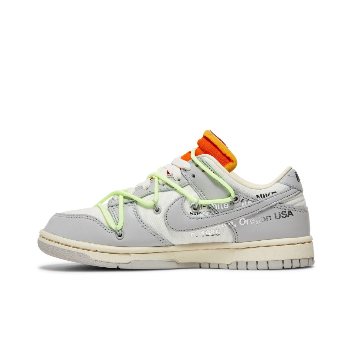 Dunk Low Off-White Lot 43 – DM1602-128 – Sail/Neutral Grey-Barely Volt