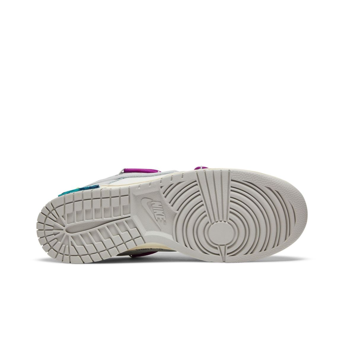 Dunk Low Off-White Lot 45 – DM1602-101 – Sail/Neutral Grey/Magenta – Leather/Canvas/Suede Sneakers