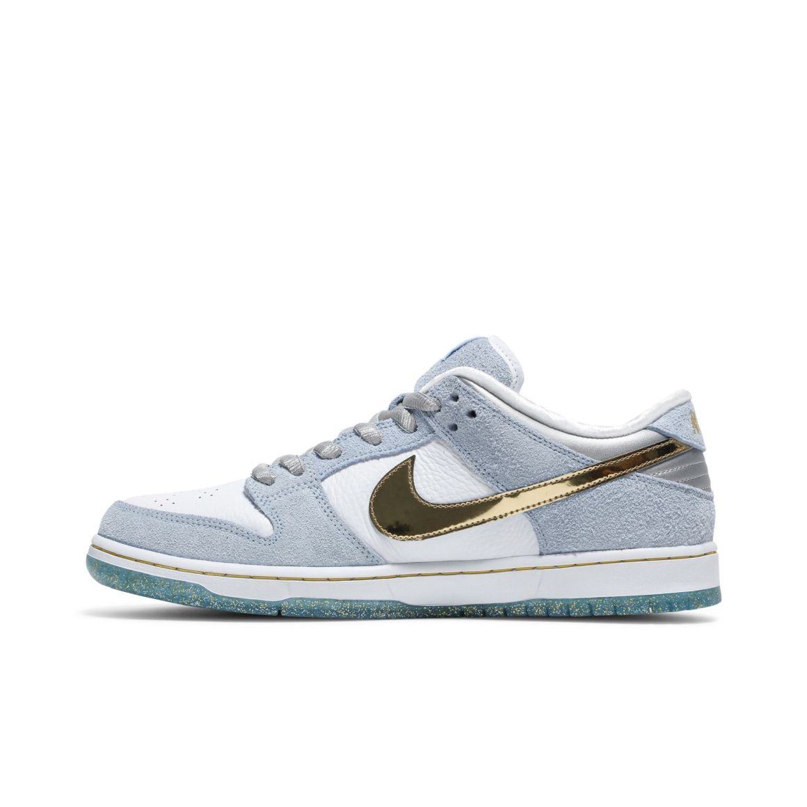 SB Dunk Low Sean Cliver (Special Box) – DC9936-100 – Ice Blue/White/Gold/Silver