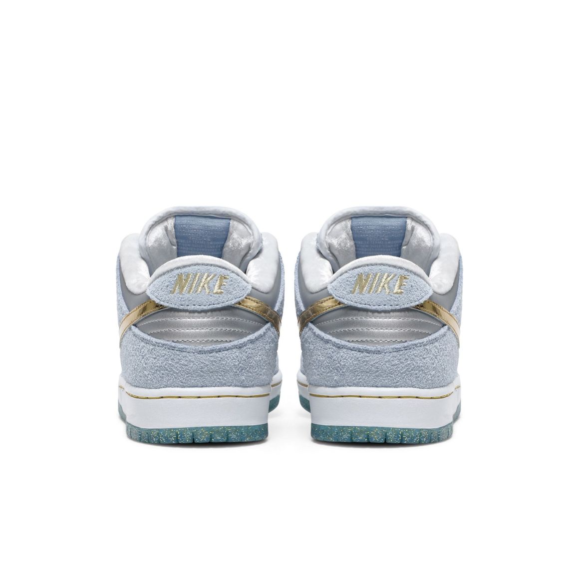 SB Dunk Low Sean Cliver (Special Box) – DC9936-100 – Ice Blue/White/Gold/Silver