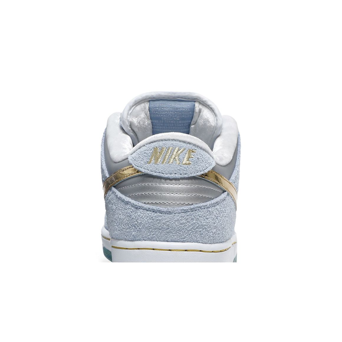 SB Dunk Low Sean Cliver (Special Box) – DC9936-100 – Ice Blue/White/Gold/Silver