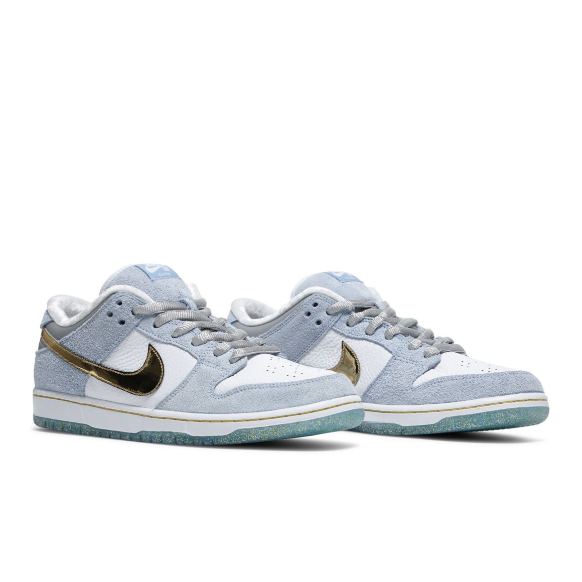 SB Dunk Low Sean Cliver (Special Box) – DC9936-100 – Ice Blue/White/Gold/Silver