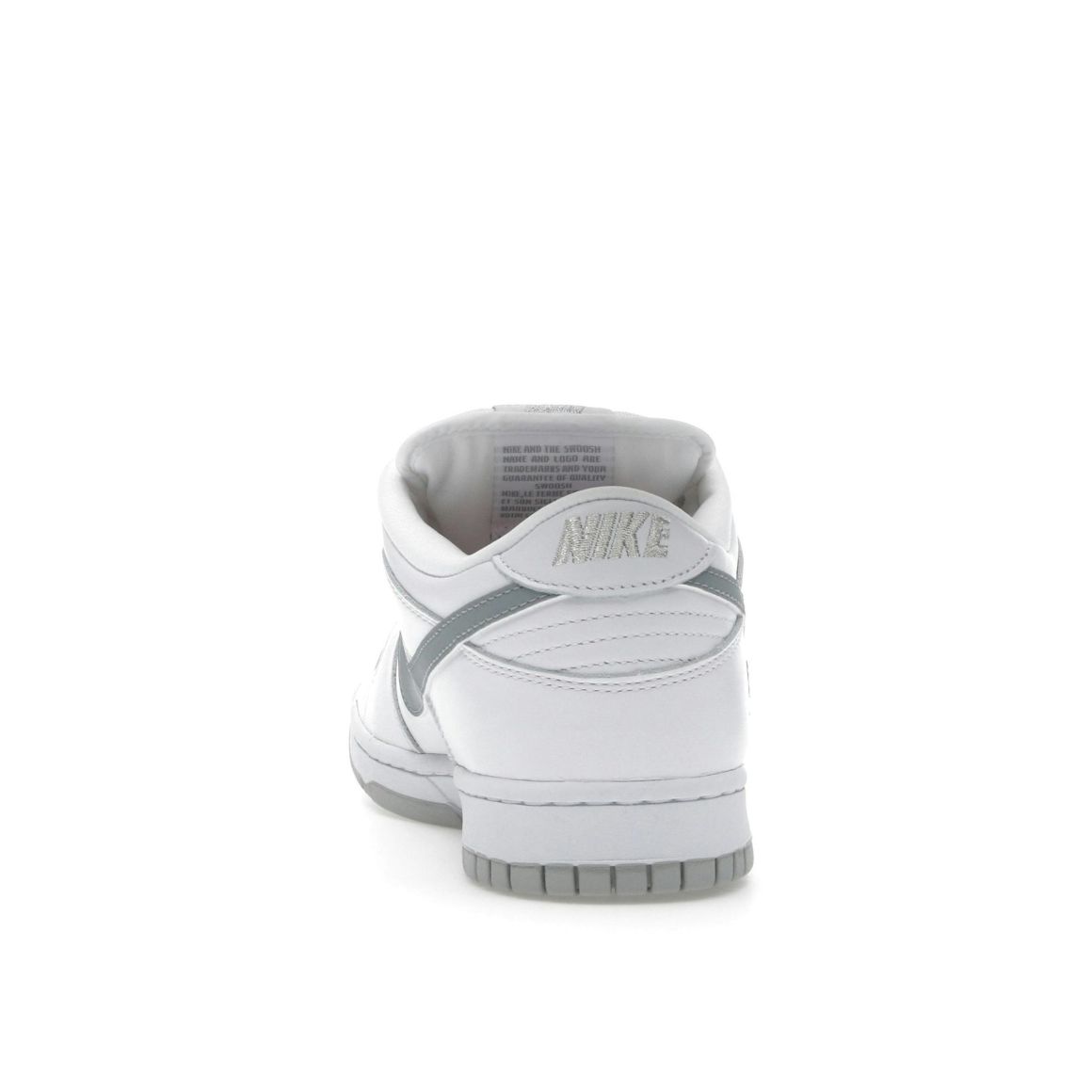 SB Dunk Low Supreme 94 White Metallic Silver Sneakers