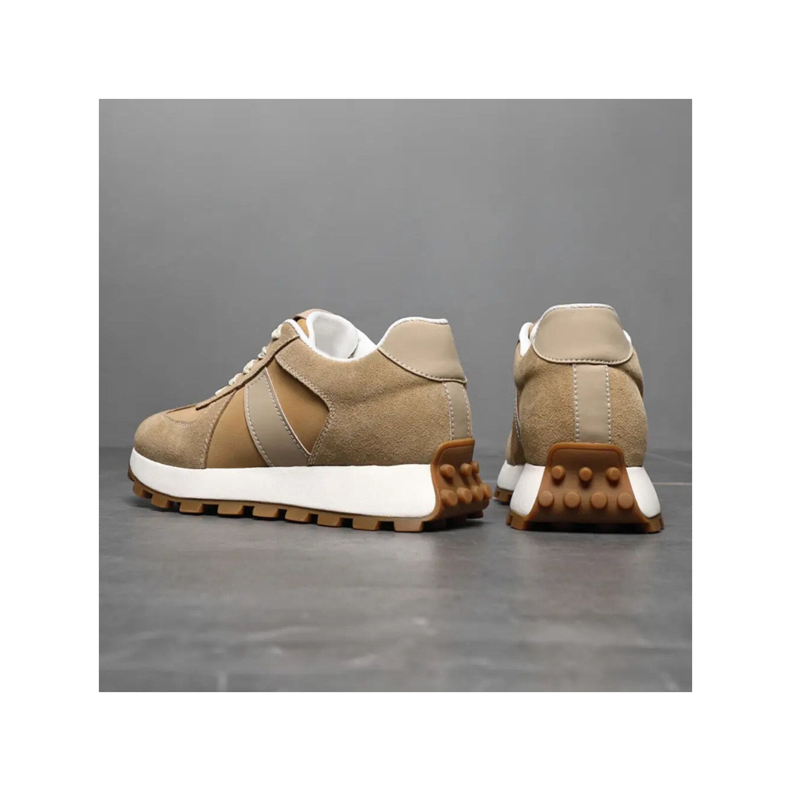 Sentry - 9cm (3.5") – Men's Elevator Shoes (Height Increasing, Hidden Lift) – Beige