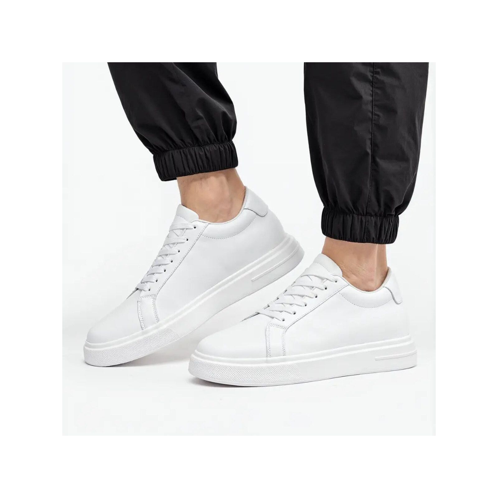 Aurex - 8cm (3") – Men's Elevator Shoes (Height Increasing, Hidden Lift) – White