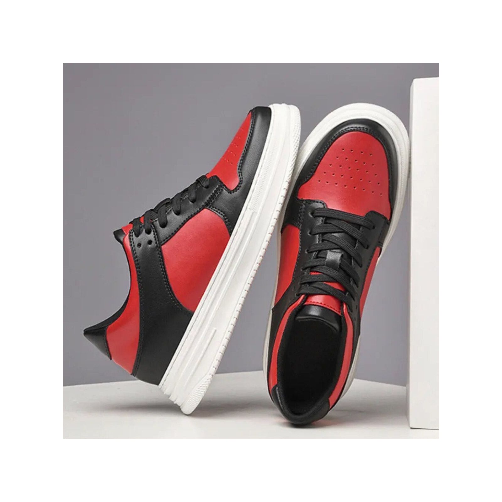 Daxon - 8cm (3") – Men's Elevator Shoes (Height Increasing, Hidden Lift) – Red