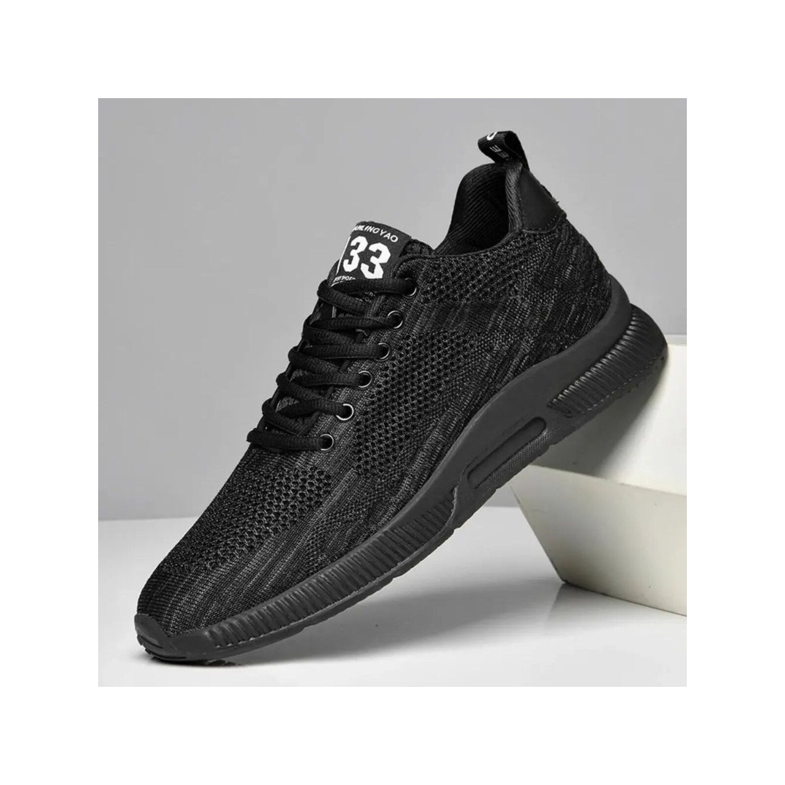 Stride 33 - 7cm (2.7") – Men's Elevator Shoes (Height Increasing, Hidden Lift) – Black
