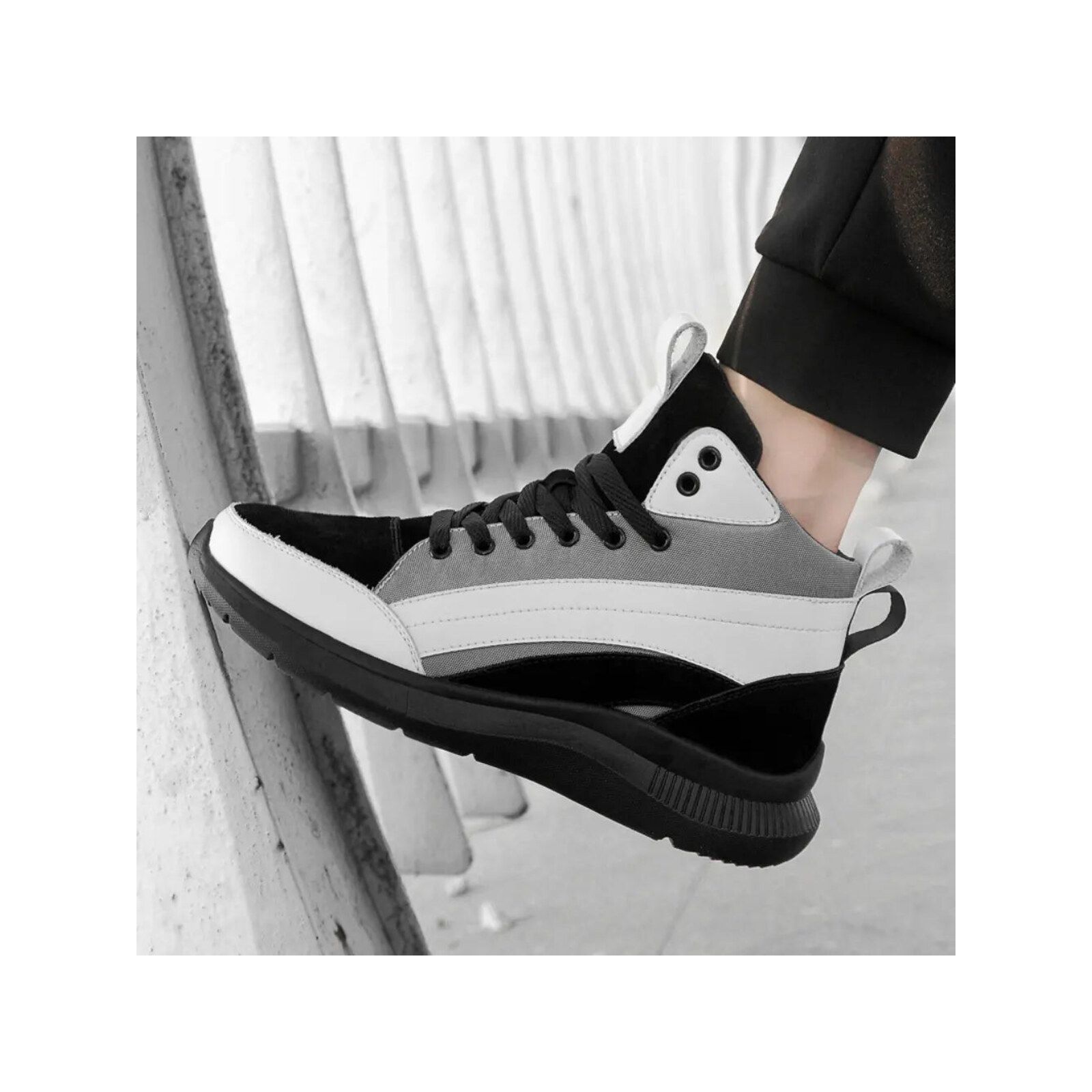 SkyDunk - 8cm (3") – Men's Elevator Shoes (Height Increasing, Hidden Lift) – White