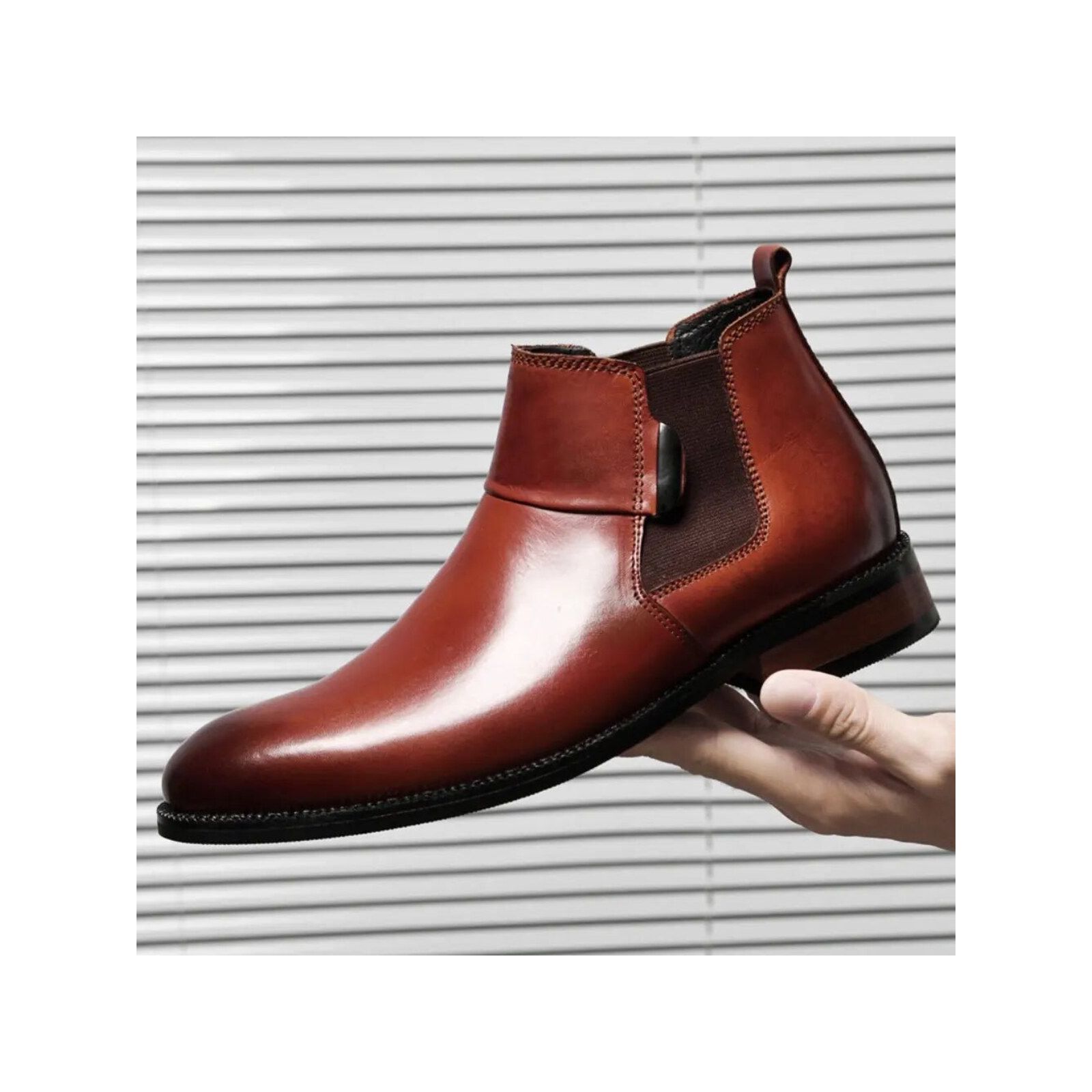 Lustrous - 8cm (3") – Men's Elevator Shoes (Height Increasing, Hidden Lift) – Brown