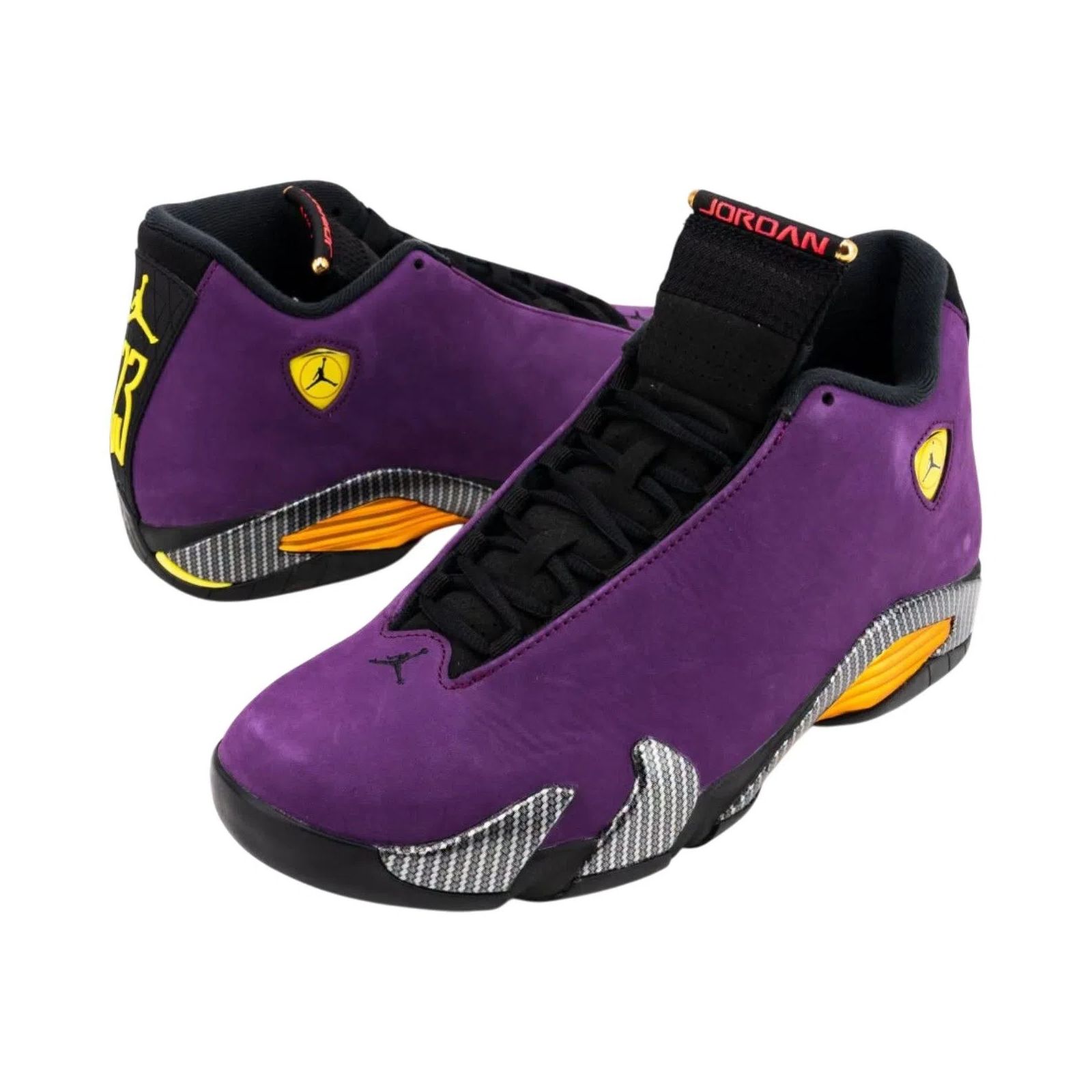 Air Jordan 14 Night Purple Retro Basketball Sneakers - Purple Black