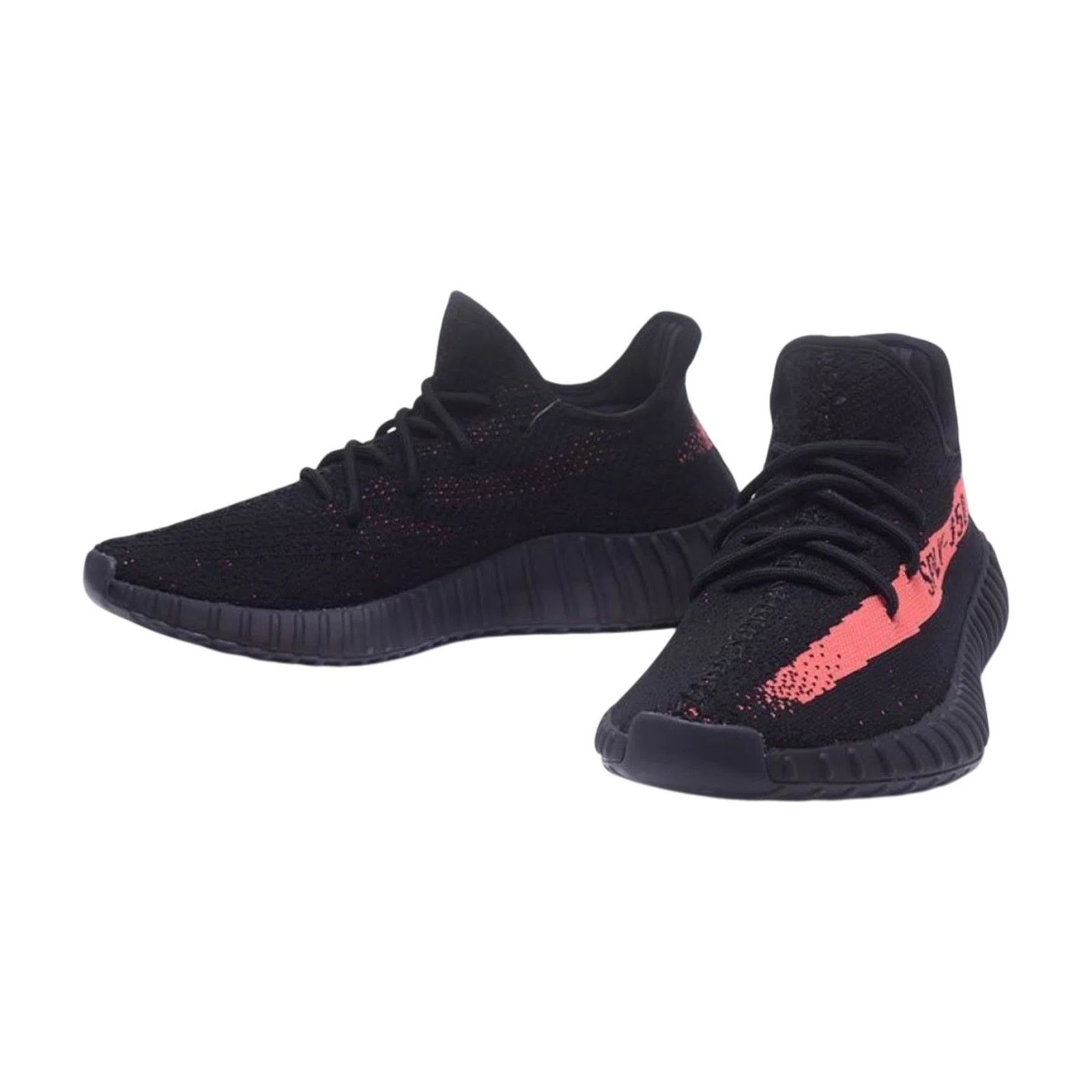 Boost 350 V2 Low Top Lifestyle Running Sneakers - Core Black Red