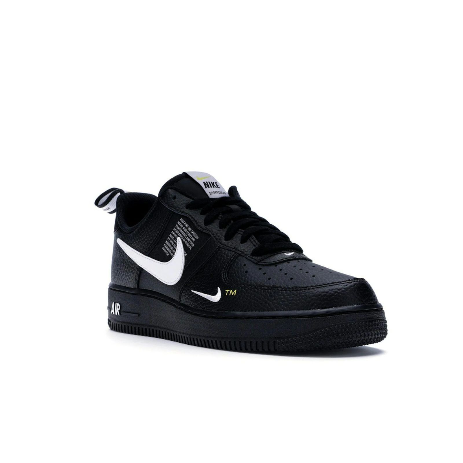 Air Force One Utility Overbranding Black White - Stylish Black & White Utility Sneakers - White/Black