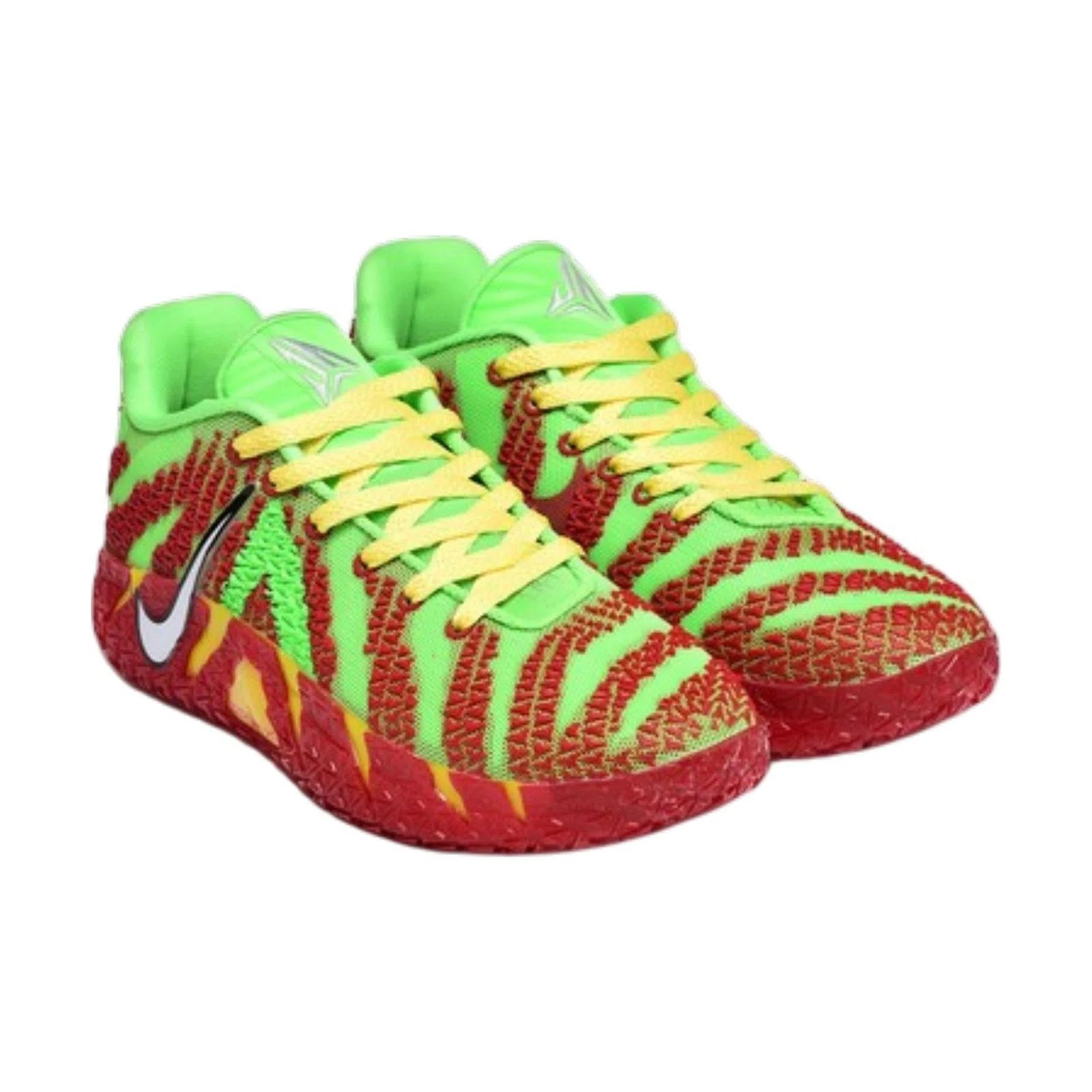 Ja 3 Lightweight Basketball Sneakers - Green Spark / University Red / Dynamic Yellow