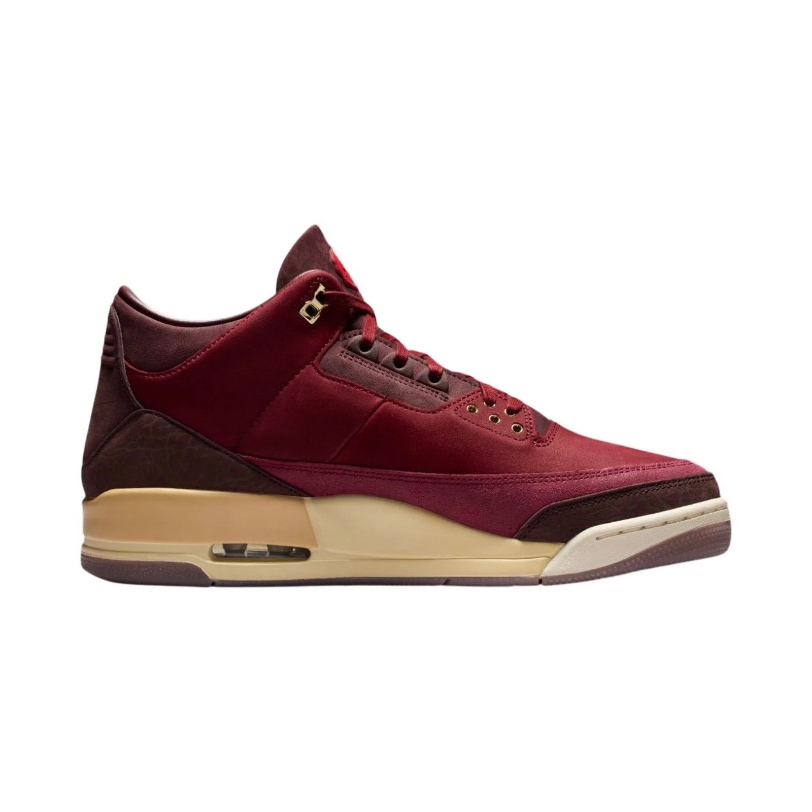 Air Jordan 3 Retro Bin23 Basketball Sneakers - Team Red/Burgundy Crush/Coconut Milk