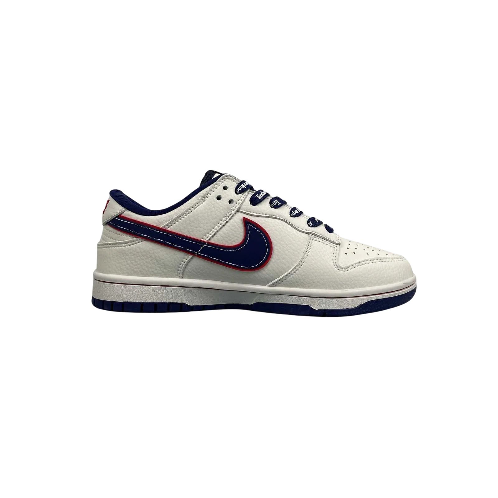 Dunk Low Casual Skate Shoes – Limited Lifestyle Skate Sneaker - Sail/Navy Blue