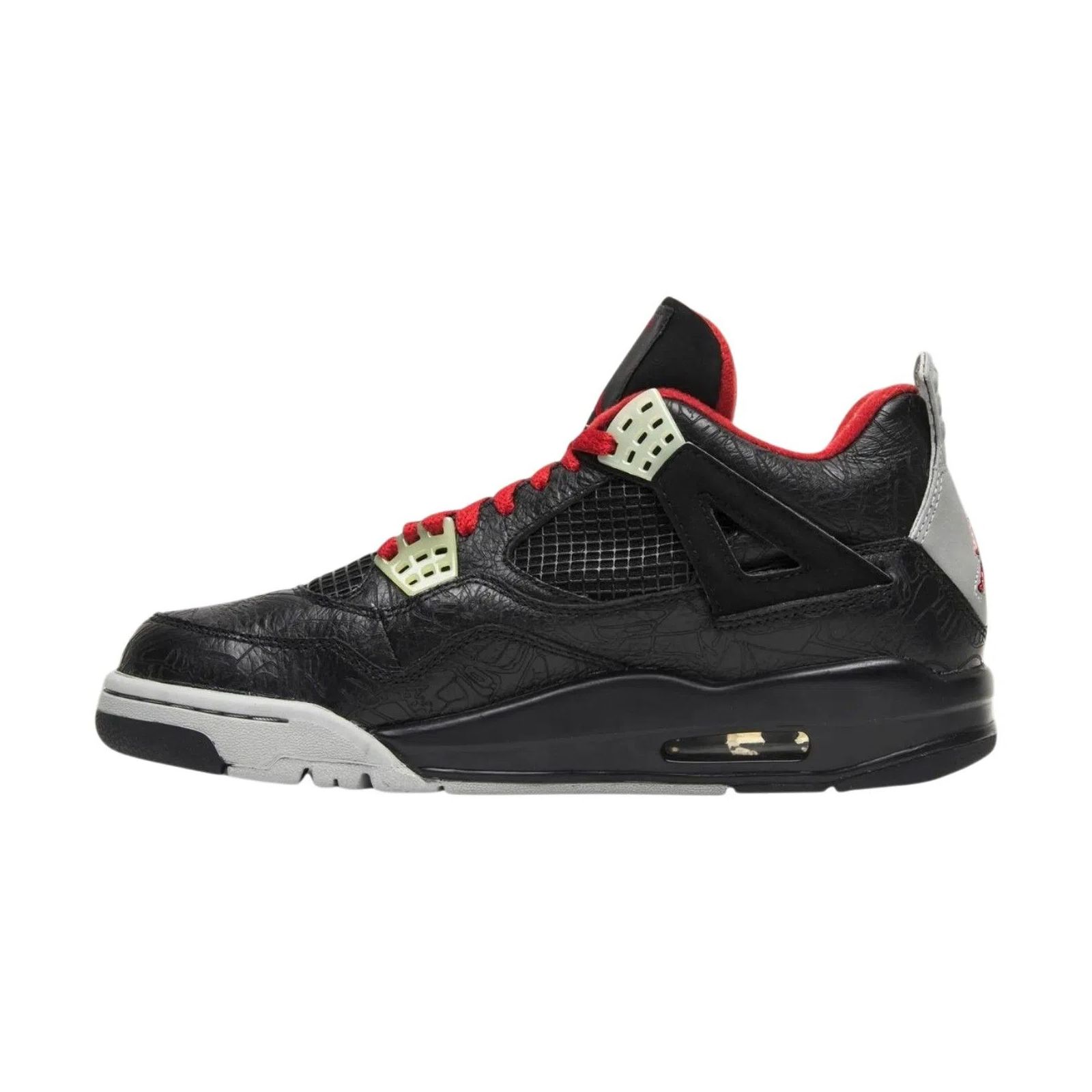 Air Jordan 4 Laser Basketball Sneakers - Black/Multi-Color