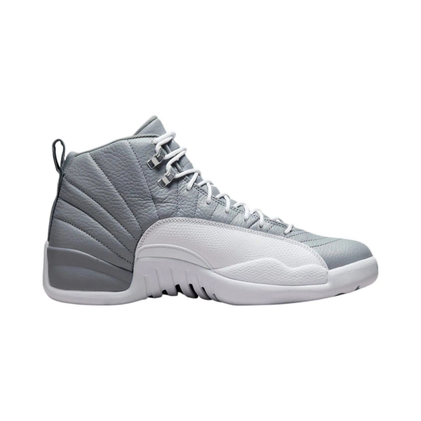 Air Jordan 12 Retro Stealth Mid Top Basketball Sneakers - Stealth / White / Cool Grey