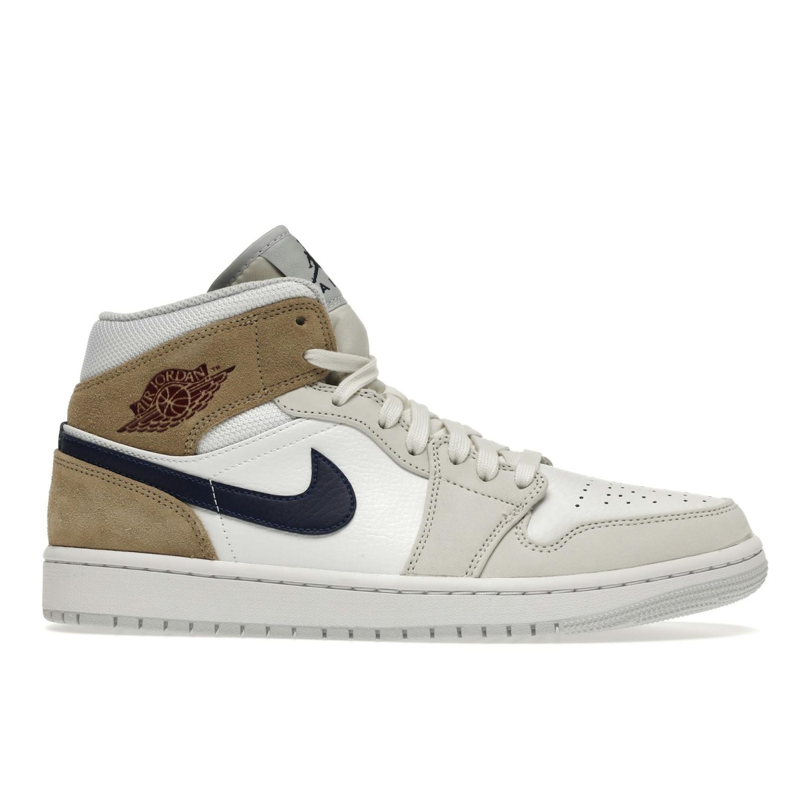 Jordan 1 Mid Tan Suede DO6726-100 White Team Red