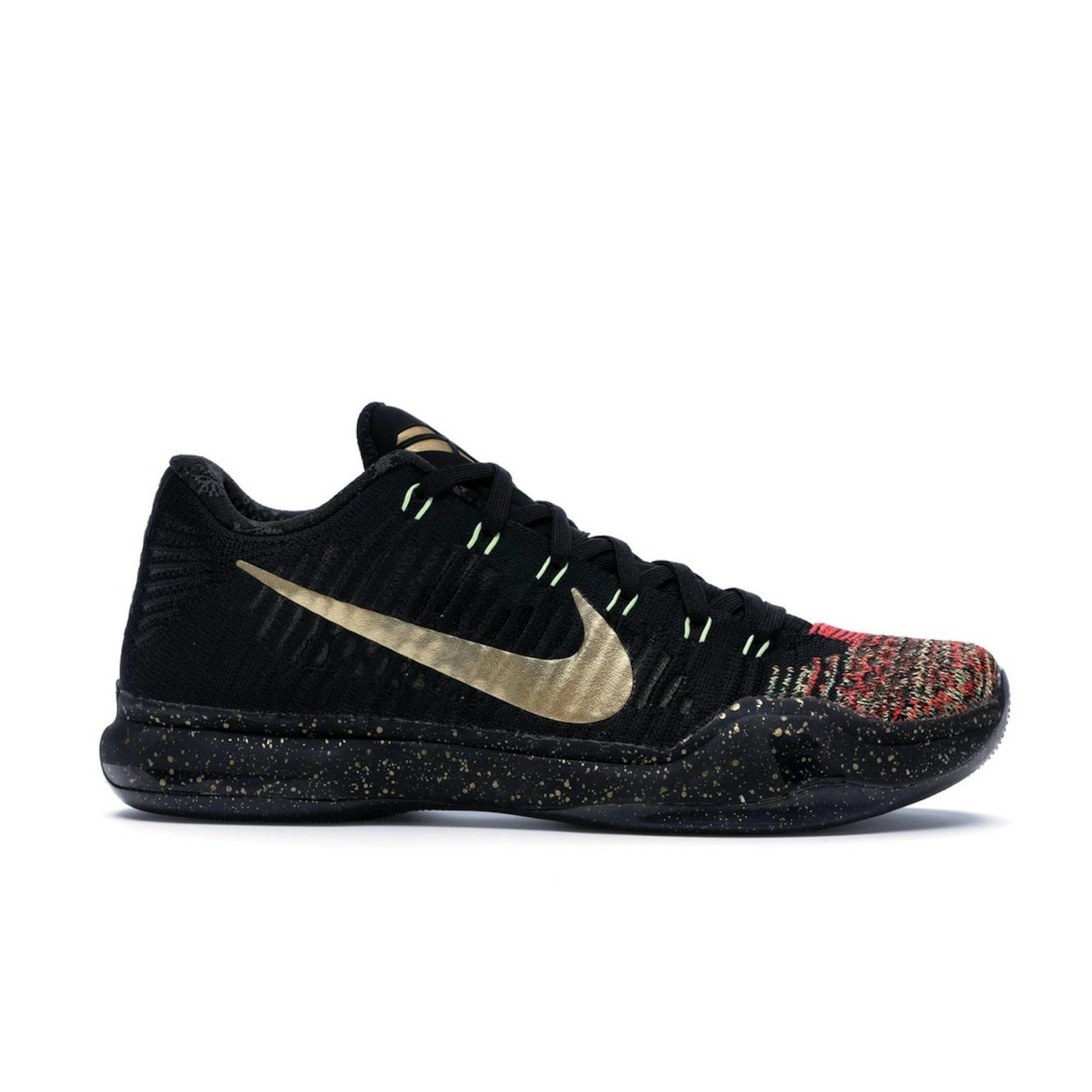 Kobe 10 Elite Christmas Black Gold Basketball Shoes 802560-076