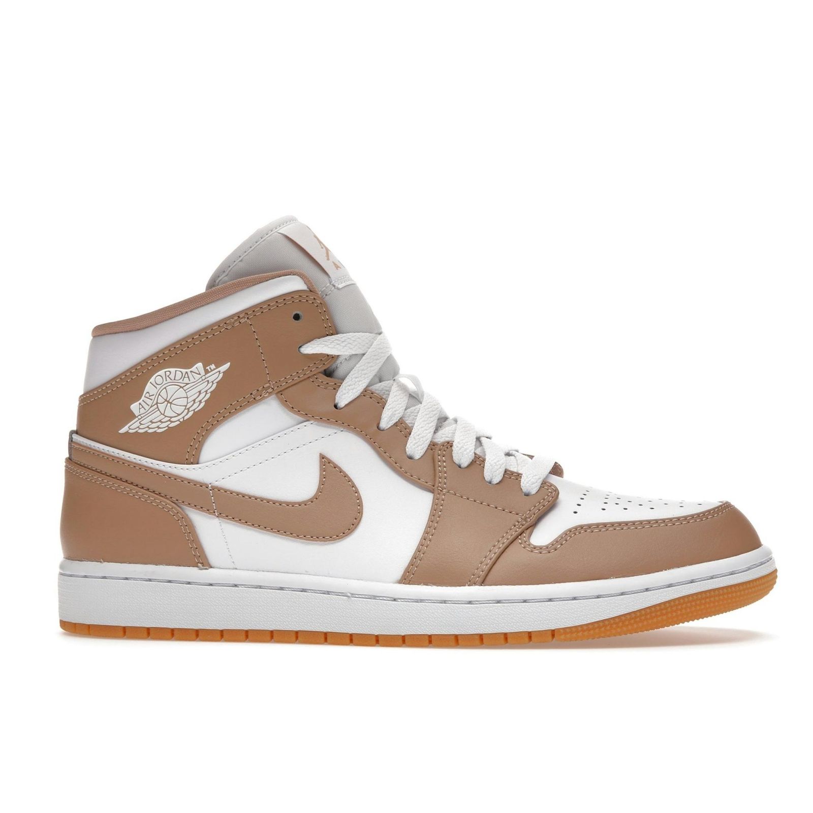 Jordan 1 Mid Tan Gum Sneakers 554724-271