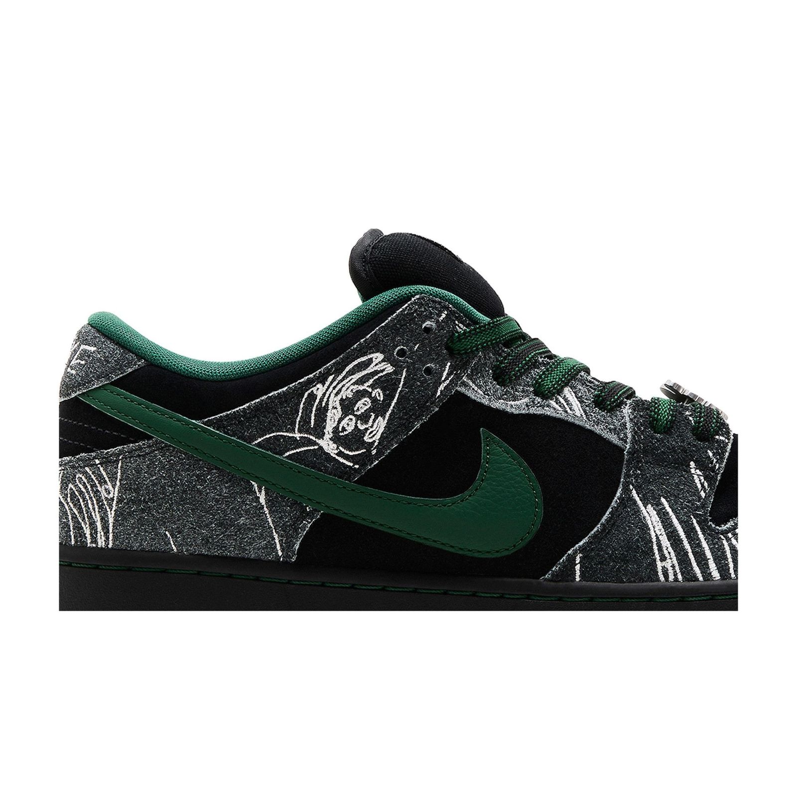 SB Dunk Low There Skateboards – Black/Gorge Green/Summit White – HF7743-001