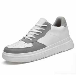 AirLift Originals - 8cm (3") – Men's Elevator Shoes (Height Increasing, Hidden Lift) – White & Grey