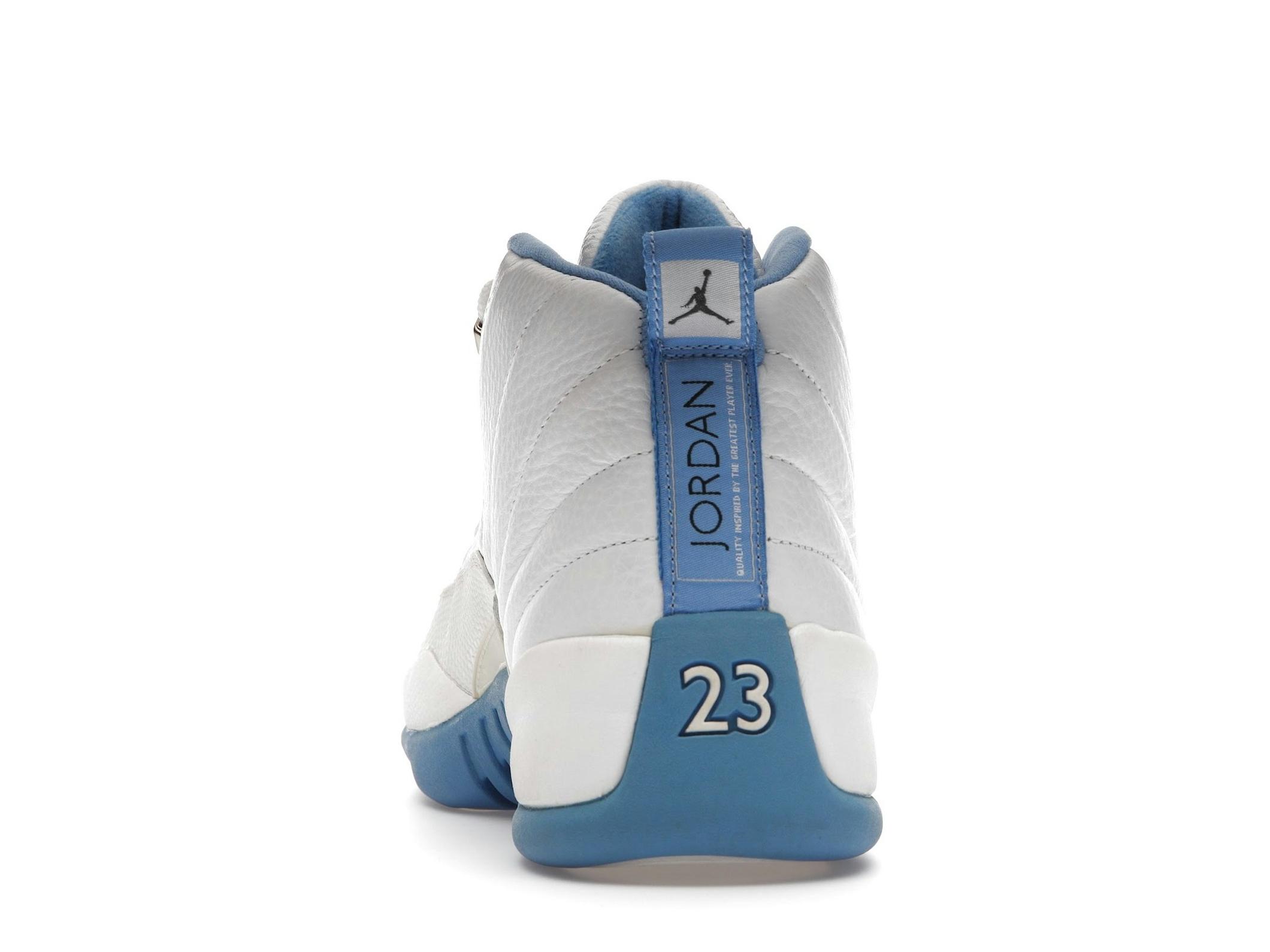 Jordan 12 Retro Melo White University Blue Mens Sneakers 136001-142 - Image 7