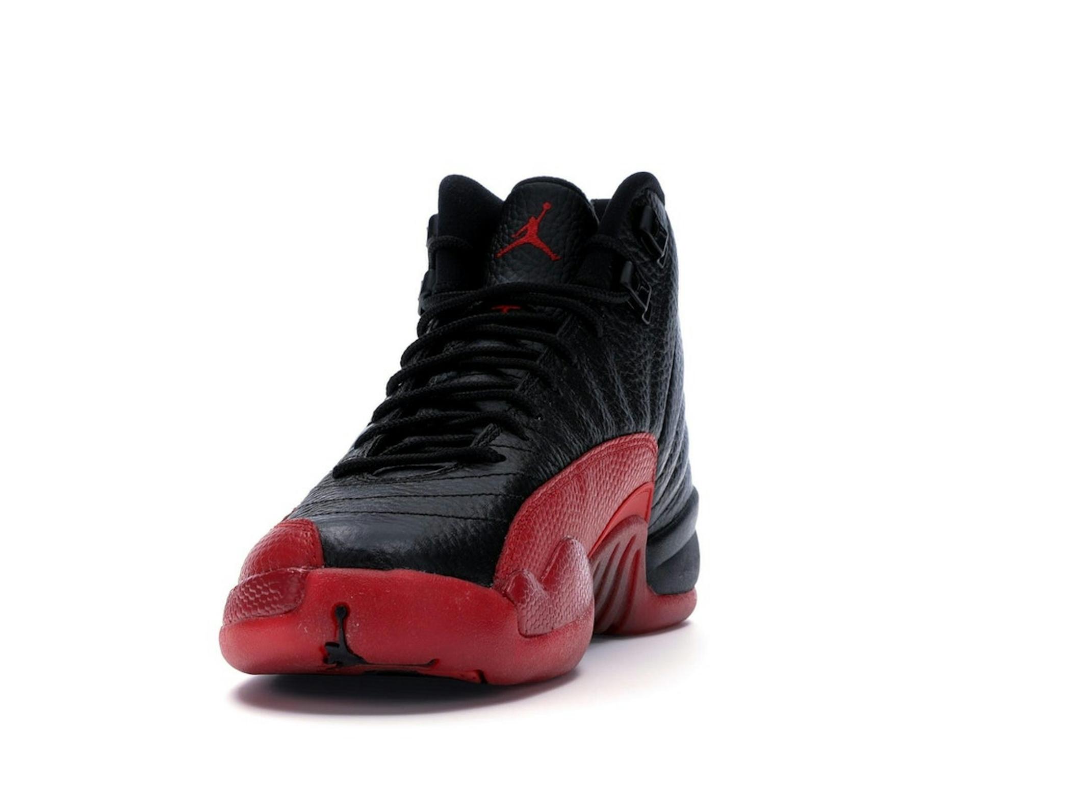 Jordan 12 Retro Flu Game (2016) GS Black Varsity Red Kids Sneaker 153265-002 - Image 4